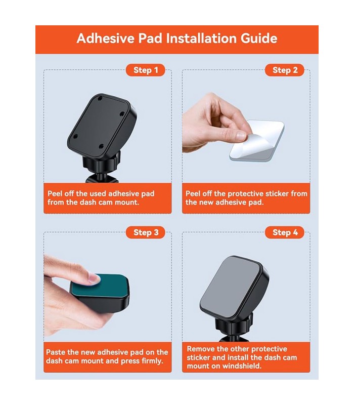 Vantrue KIT adesivi e pellicole elettrostatiche per dashcam