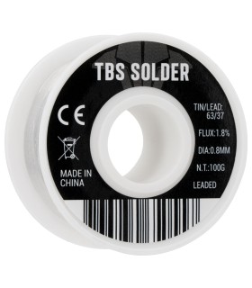 TBS Solder 0.5mm & 0.8mm - 100g - Stagno professionale 63/37 - Flux 1.8%