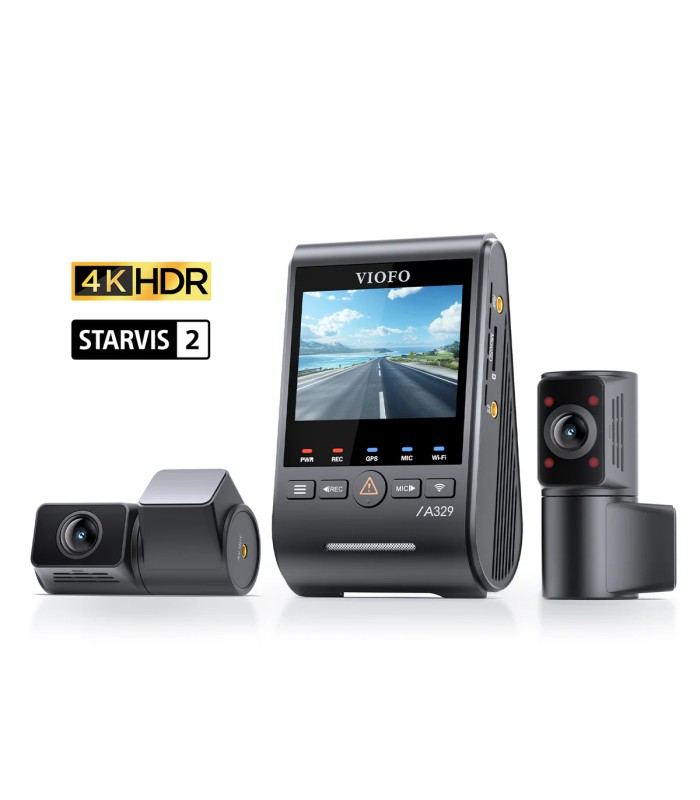 VIOFO A329S - 3CH - 4K+2K 210° IR + 2K - Starvis2 HDR - TAXI DashCam