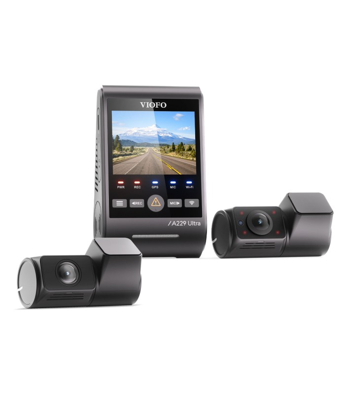 VIOFO A229 ULTRA - 3CH HDR - 4K front + 4K retro + FullHD IR interna -  Sony Starvis 2 - TAXI DashCam
