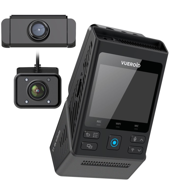 Vueroid S1 4K Infinite-3CH-4K 60fps HDR+2K HDR-AI recupero targhe-TAXI DashCam