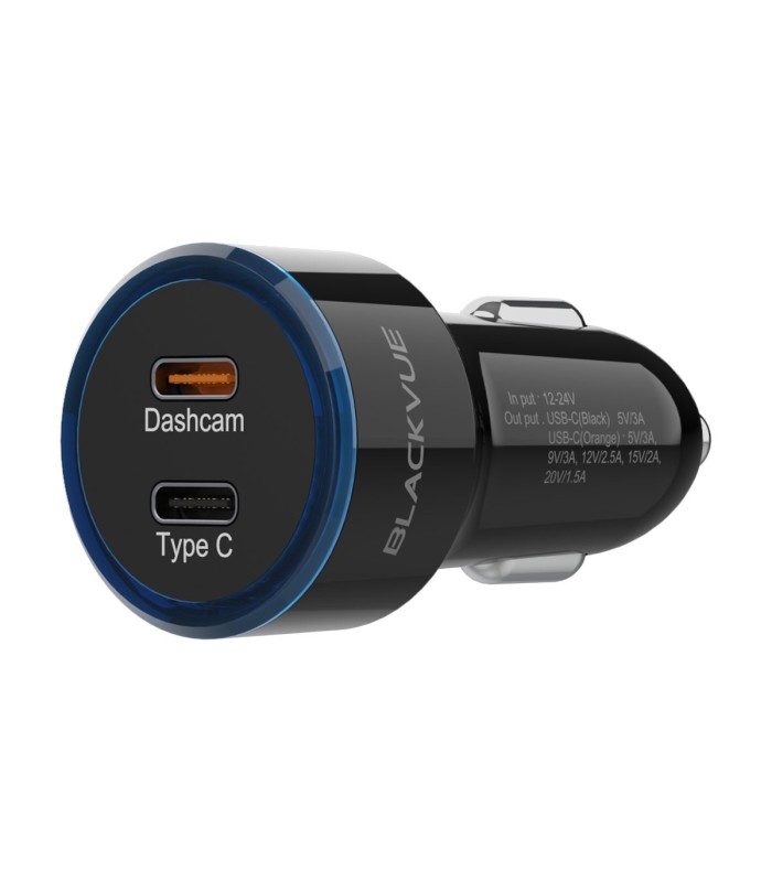 BlackVue - Dual USB-C - Alimentatore dashcam accendisigari