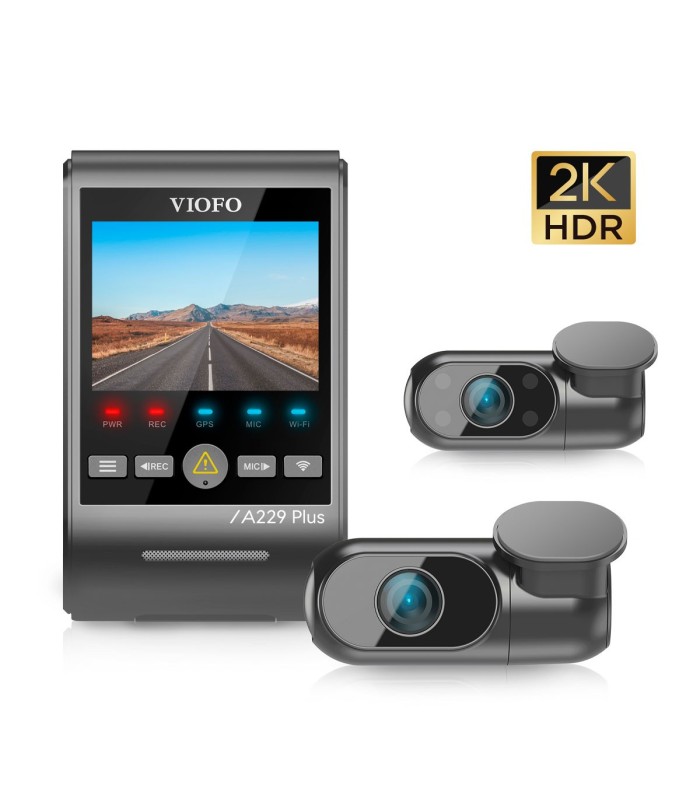 VIOFO A229 PLUS 3CH 2K+2K+1080P - HDR Sony STARVIS 2 - TAXI Dash Cam