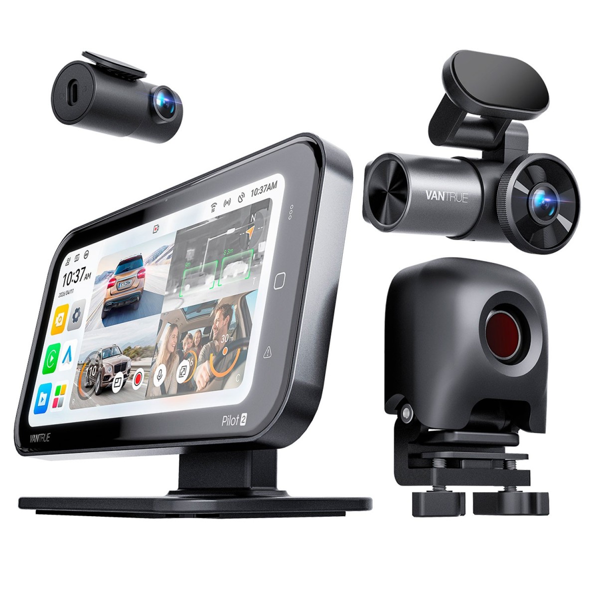 Vantrue Pilot 2 - 4CH 2K HDR + Dashcam Telecamera-carpalay e android auto