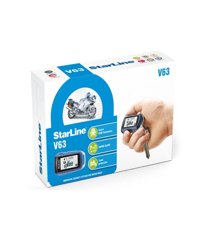 StarLine V63 - 2 way-Dialog Code-MotorBike Security System